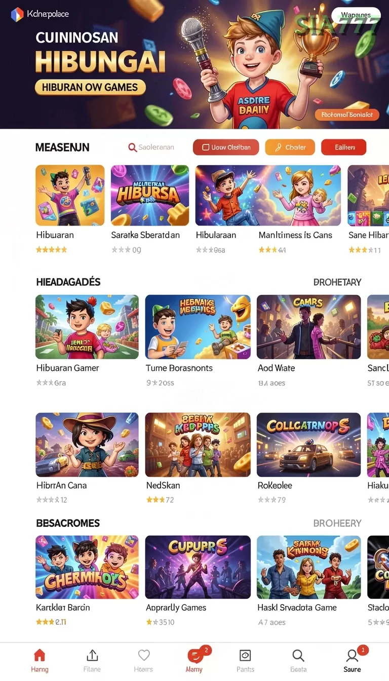 Cuplikan layar RPRPRP — menu navigasi